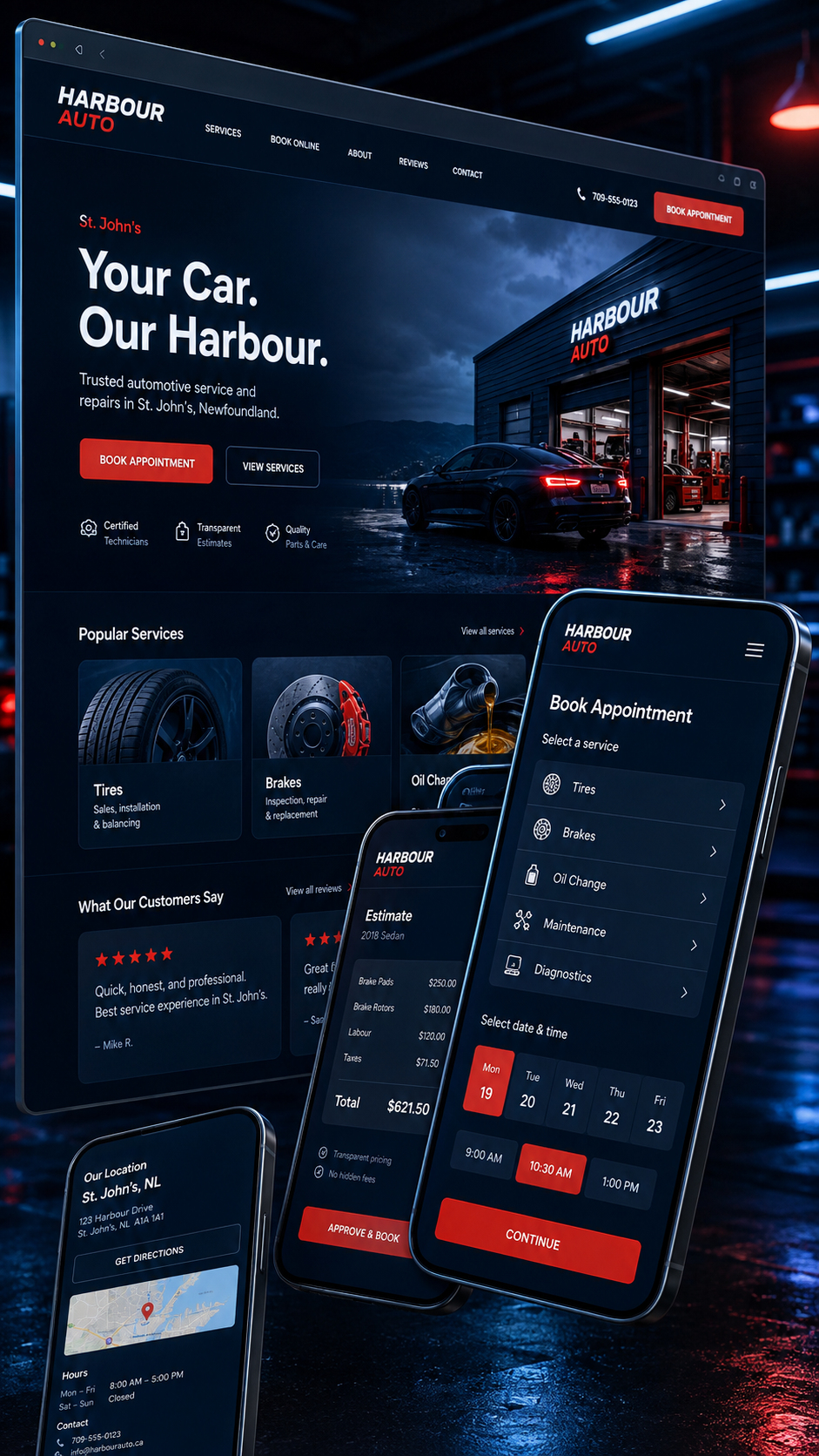Avalon Auto Care website concept