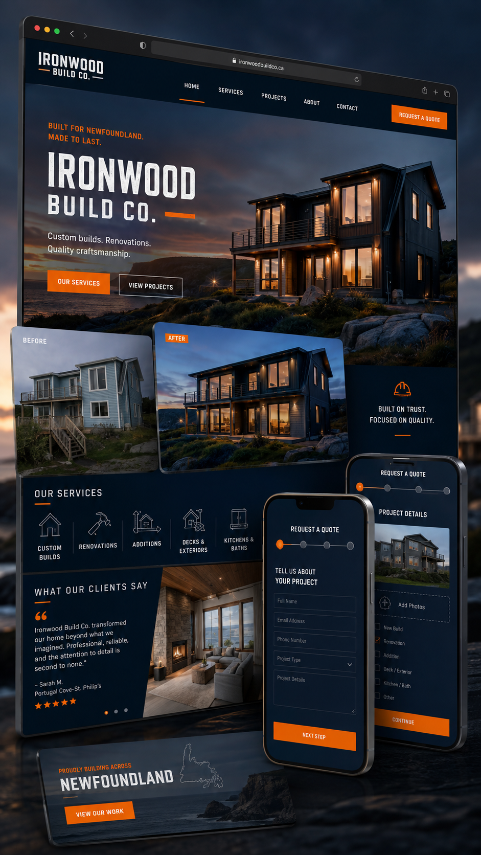 Built North website concept