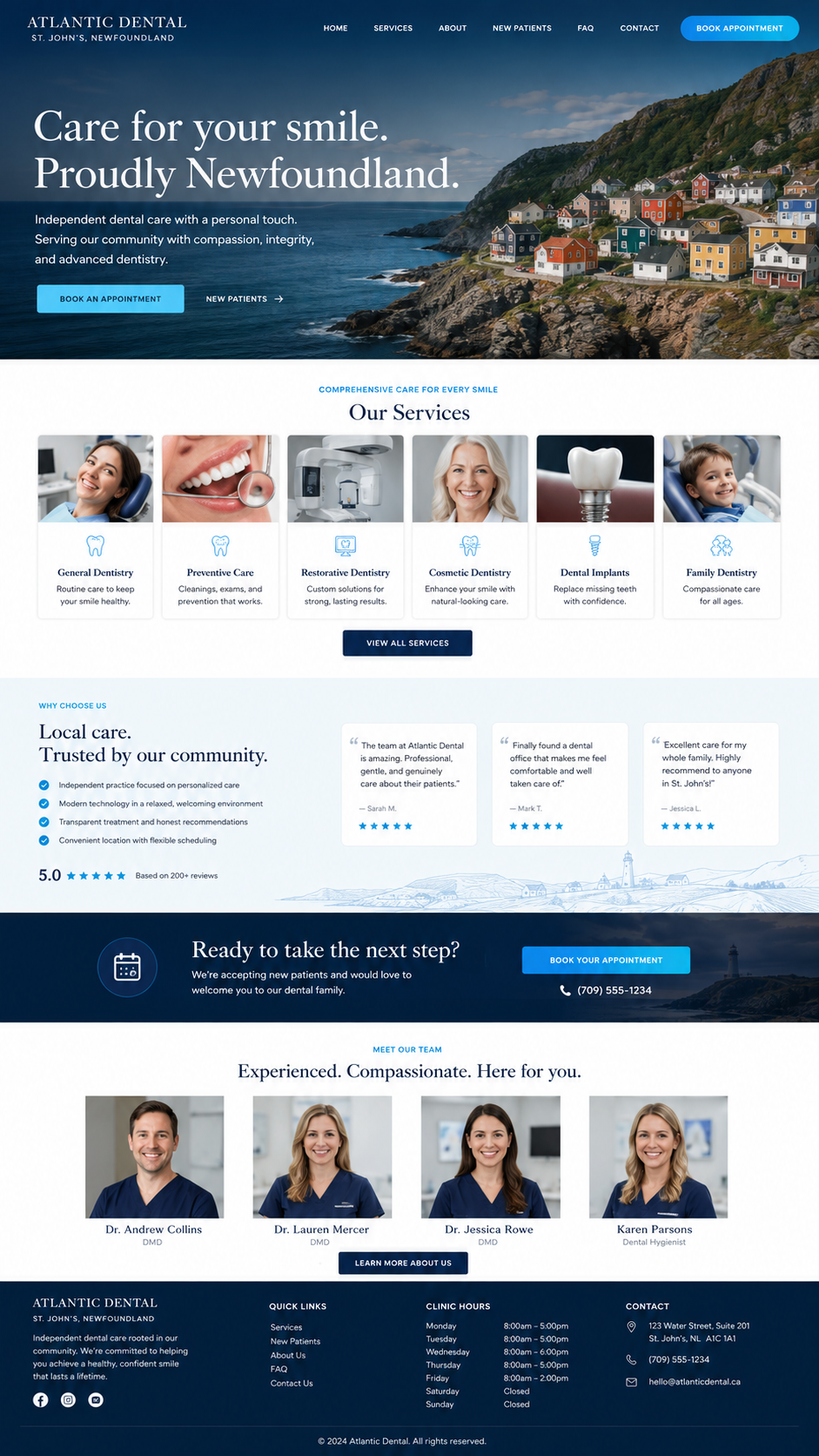 Atlantic Dental website concept