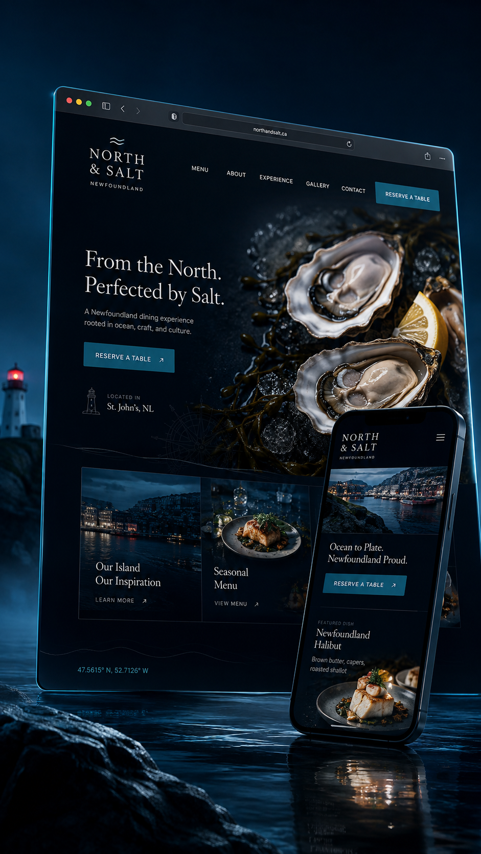 Harbour Table website concept