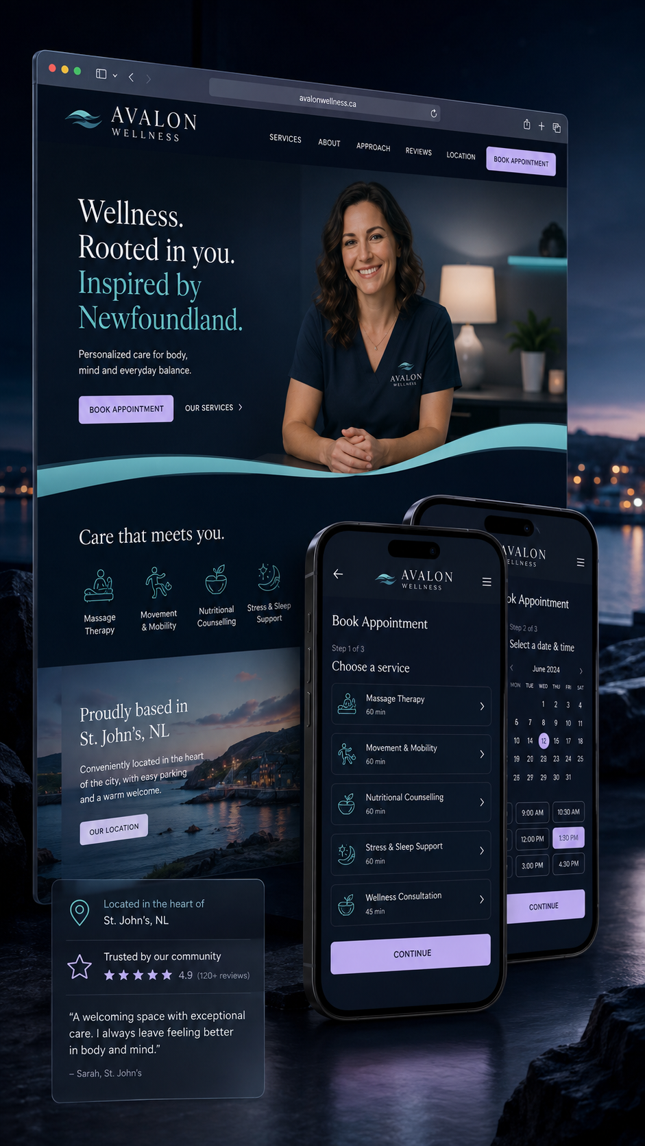 Stillwater Wellness website concept